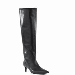 Women's Kendra Kitten Heel Boots Black Size 7